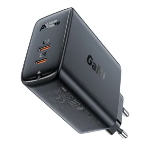 Sieťová nabíjačka Acefast A29 GaN PD 50 W s 2 portami USB-C – čierna