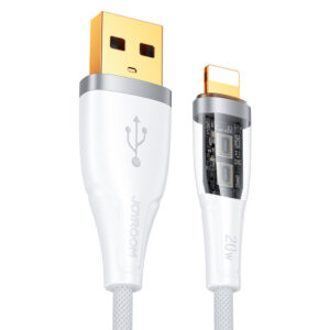 Kábel Joyroom séria Star-Cloud A3 USB-A – Lightning 2,4 A s inteligentným vypínaním, 1,2 m – biela