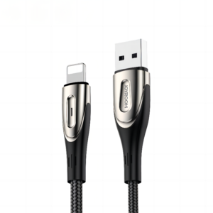 Kábel Joyroom Sharp Series S-M411 USB-A / Lightning 3A 1.2m s nabíjaním Indicator – čierna