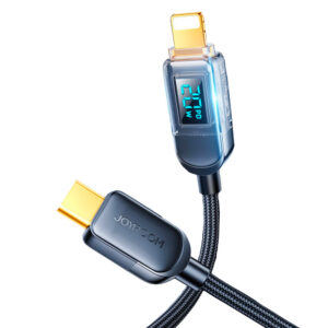 Kábel Joyroom A4 USB-C / Lightning 20W 1.2m s displejom – čierna