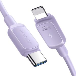 Kábel Joyroom séria Multi-Color A14 USB-C – Lightning 20 W, 1,2 m – fialová