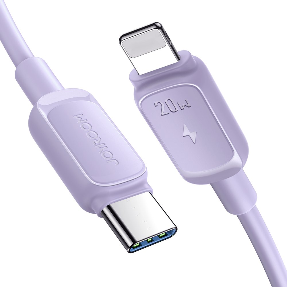 Kábel Joyroom Multi-Color Series A14 USB-C / Lightning 20W 1.2 m – fialová