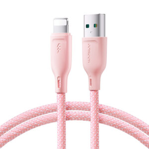 Kábel Joyroom séria Multi-Color S-A34 USB-A – Lightning 3 A, 1 m – ružová