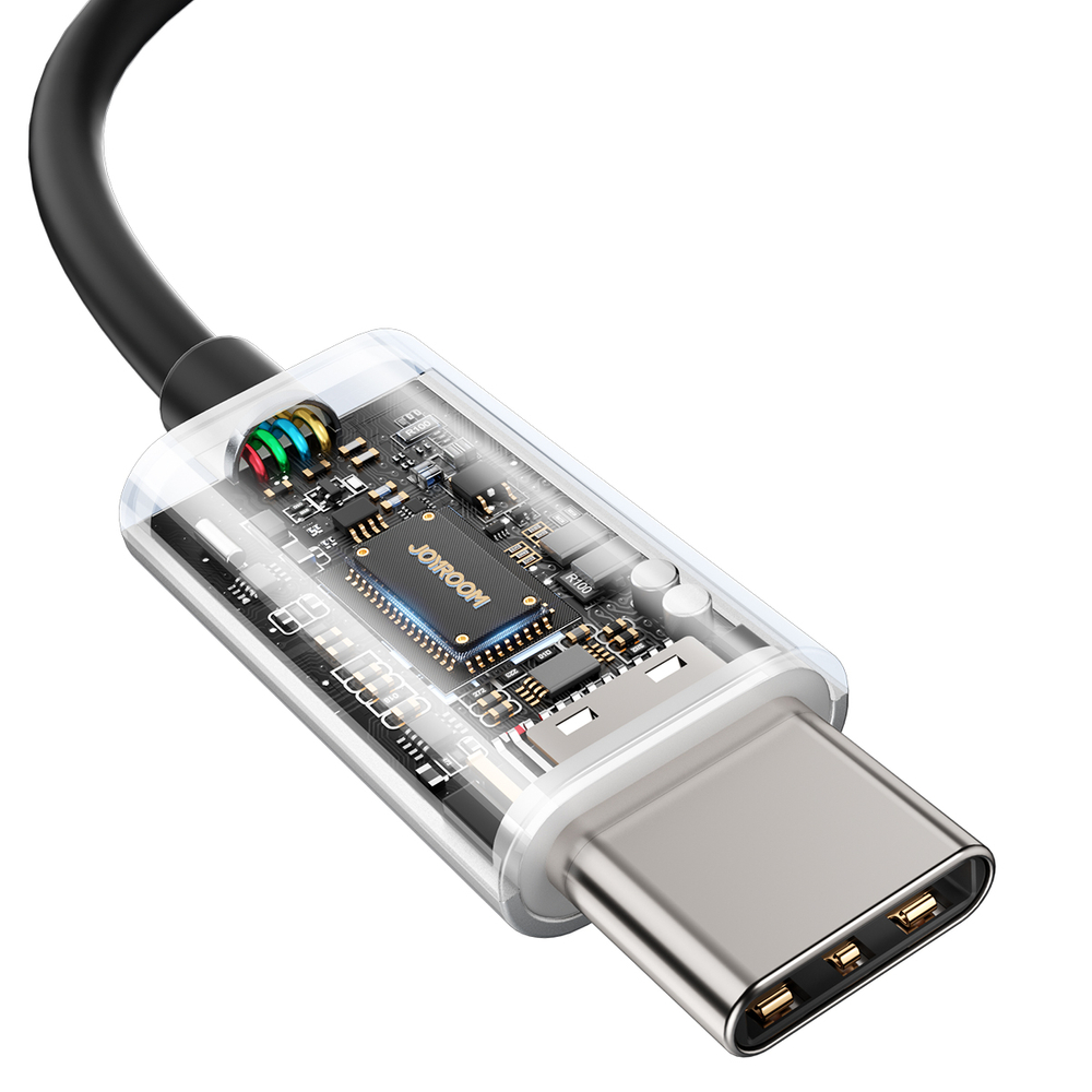 Slúchadlá do uší Joyroom JR-EC07 USB-C, kovové – čierna – Obrázok 4