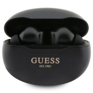 Bezdrôtové slúchadlá Guess GUTWST50EK TWS Bluetooth s dokovacou stanicou, séria Classic EST – čierna