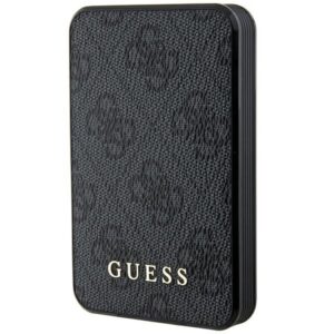 Powerbanka Guess GUPB5LP4GEGK 4G Leather Metal Logo 15 W 5000 mAh – čierna
