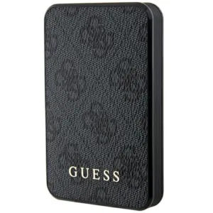 Powerbanka Guess GUPB5LP4GEGK 4G Leather Metal Logo 15 W 5000 mAh – čierna