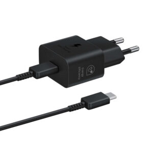 Sieťová nabíjačka Samsung EP-T2510XBEGEU 25 W SFC GaN s káblom USB-C – čierna