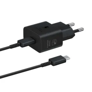 Sieťová nabíjačka Samsung EP-T2510XBEGEU 25 W SFC GaN s káblom USB-C – čierna