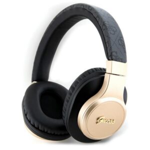 Bezdrôtové slúchadlá Guess GUBH604GEMK na uši Bluetooth, séria 4G Script – čierna
