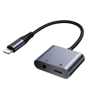 Adaptér DAC Joyroom SY-L01 2v1 Lightning na Lightning / 3,5 mm jack – čierna