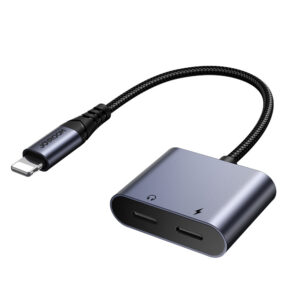 Adaptér Joyroom SY-L02 Lightning na 2x Lightning DAC 2in1 – čierna