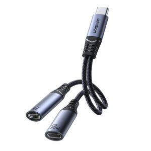 Adaptér Joyroom SY-C03 USB-C na 2x USB-C 2in1 DAC – čierna