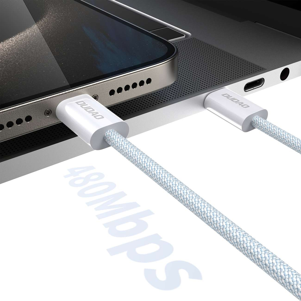 Kábel Dudao L6C USB-C – USB-C PD 30 W 2 m – svetlomodrá – Obrázok 4