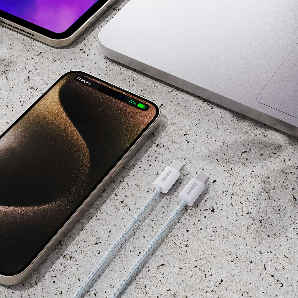 Kábel Dudao L6C USB-C – USB-C PD 30 W 2 m – svetlomodrá – Obrázok 5