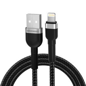 Kábel Wozinsky WNBAL2 USB-A – Lightning 2,4 A, 2 m – čierna