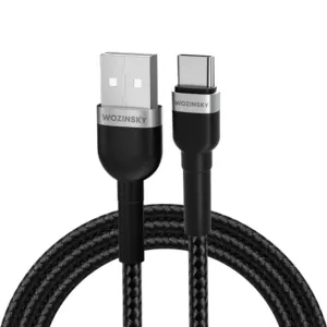 Kábel Wozinsky WNBAC2 USB-A – USB-C 2,4 A, 2 m – čierna