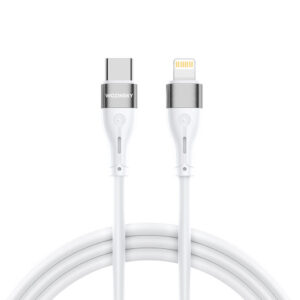 Kábel Wozinsky WSTCL1 Lightning – USB-C PD 27 W, 1 m – biela