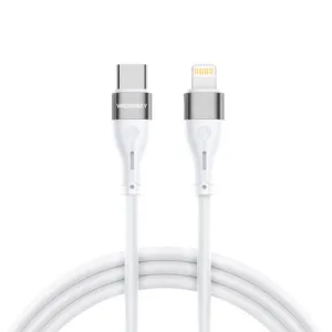 Kábel Wozinsky WSTCL1 Lightning – USB-C PD 27 W, 1 m – biela