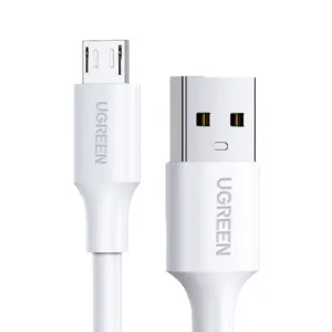 Kábel Ugreen US289 60143 micro USB – USB-A 2 m – biela