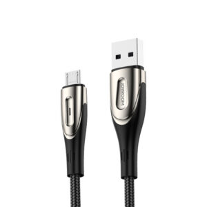 Kábel Joyroom séria Sharp S-M411 USB-A – micro USB 3 A s indikátorom nabíjania, 2 m – čierna