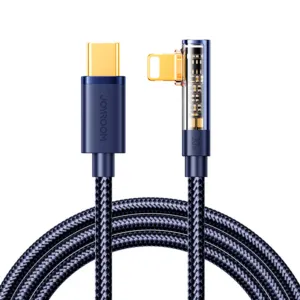 Herný kábel Joyroom S-CL020A6 Lightning (zahnutý) – USB-C (rovný) 20 W 1,2 m – modrá