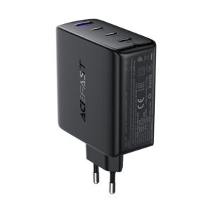 Sieťová nabíjačka Acefast A94 GaN2 USB-A / 3x USB-C PD 100 W – čierna
