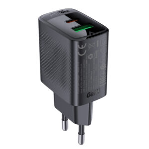 Sieťová nabíjačka Acefast A78 GaN USB-A / USB-C PD 20 W – čierna