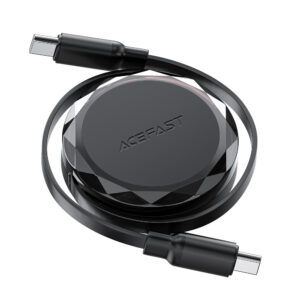 Kábel Acefast C13-03 USB-C - USB-C 60W navíjacím – čierna