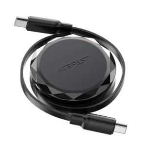 Navíjací kábel Acefast USB-C – USB-C 60 W (C13-03) – čierna