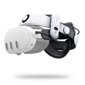 Slúchadlá BoboVR S3 Pro Strap pre Meta Quest 3 VR + B100 externý batéria – čierno-biela