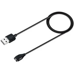 Magnetická nabíjačka pre inteligentné hodinky Garmin s USB-A – čierna
