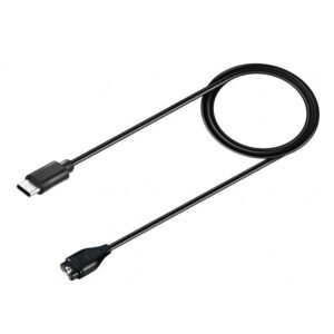 Magnetická nabíjačka pre inteligentné hodinky Garmin s USB-C – čierna