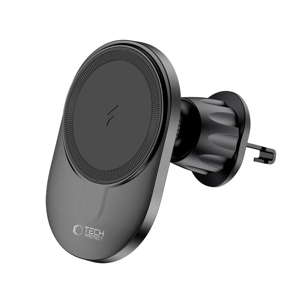 Držiak do auta Tech-Protect MM15W-V1 s bezdrôtovou nabíjačkou MagSafe 15 W na palubnú dosku / do ventilácie – čierna – Obrázok 5