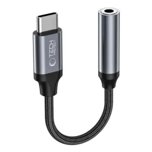 Adaptér Tech-Protect UltraBoost USB-C na 3,5 mm jack – čierna