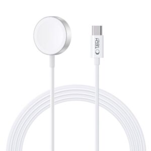 Magnetická indukčná nabíjačka Tech-Protect UltraBoost s konektorom USB-C pre Apple Watch 1,2 m – biela