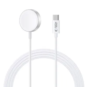 Magnetická indukčná nabíjačka Tech-Protect UltraBoost s konektorom USB-C pre Apple Watch 1,2 m – biela