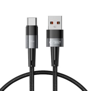 Kábel Tech-Protect UltraBoost USB-C / USB-A 66W 6A 0.25m – sivá