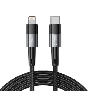 Kábel Tech-Protect UltraBoost Lightning / USB-C PD 20W 3A 2m – sivá