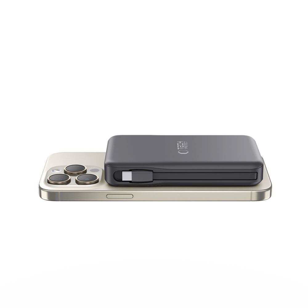 Powerbanka Tech-Protect LifeMag PB31 MagSafe 10 000 mAh 15 W USB-C / USB-A, káble USB-C / Lightning – čierna – Obrázok 2