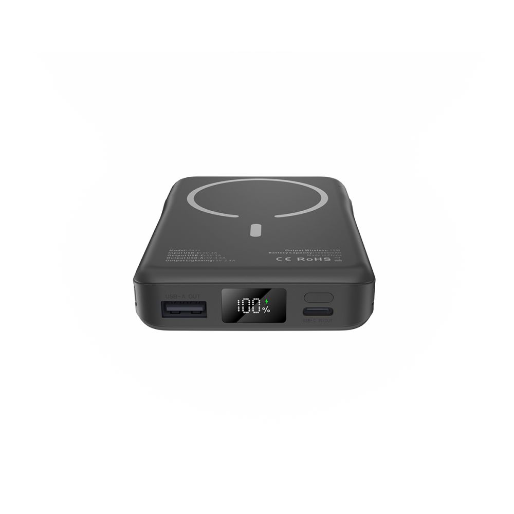 Powerbanka Tech-Protect LifeMag PB31 MagSafe 10 000 mAh 15 W USB-C / USB-A, káble USB-C / Lightning – čierna – Obrázok 4