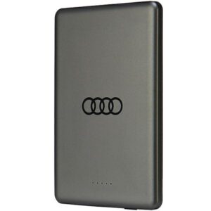 Powerbanka Audi Big Logo MagSafe indukčný 15W 5000mAh – sivá