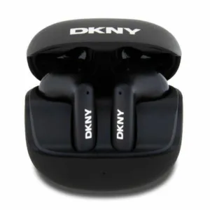 Bezdrôtové slúchadlá DKNY TWS Bluetooth so saténovou povrchovou úpravou – čierna