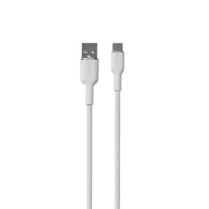 Kábel Puro Soft USB-A - USB-C 1.5m – biela