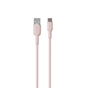 Kábel Puro Soft USB-A - USB-C 1.5m – ružová