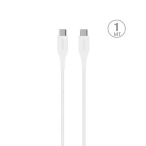 Kábel Puro Plain USB-C - USB-C 2A 1m – biela