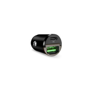 Nabíjačka do auta Puro Mini 30W Power Delivery USB-C USB-A – čierna
