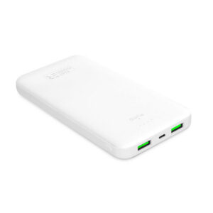 Powerbanka Puro White 10 000 mAh 12 W 2x USB-A + USB-C – biela