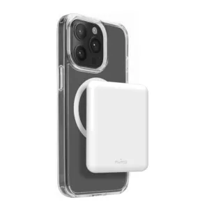 Powerbanka Puro Power Mag 5000 mAh s MagSafe USB-C – biela
