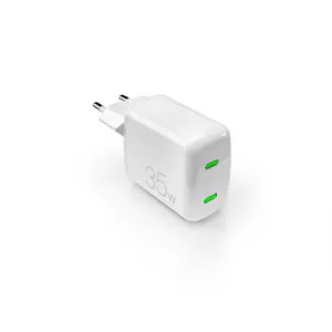 Sieťová nabíjačka Puro MiniPro GaN 35 W 2x USB-C – biela